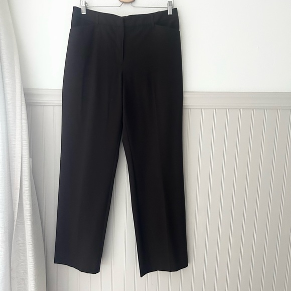 212 Collection Chocolate Dark Brown Stretch Size 10 Straight Leg Pants - Picture 1 of 7